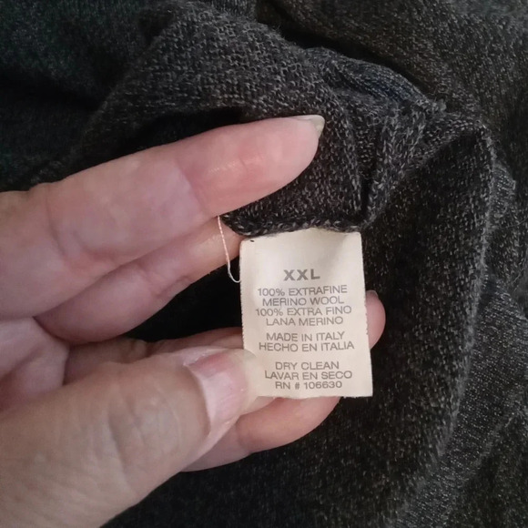 I levrieri made in Italy 100% extra fine Marino wool men's sweater XXLARGE - Picture 4 of 5